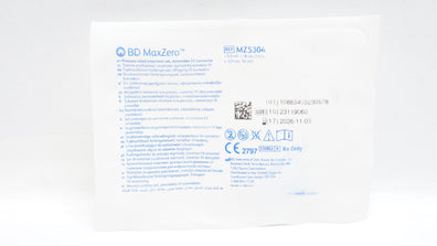 BD MZ5304 MaxZero Pressure Rated Extension Set, IV Connector 0.5ml x 7.0inch